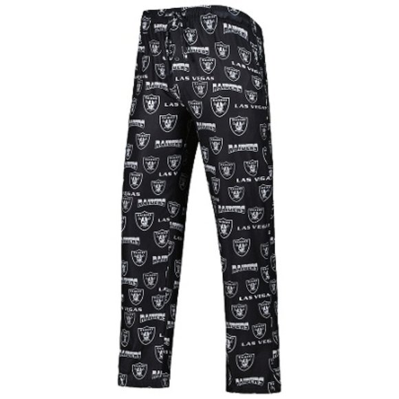 🆕🏈 LAS VEGAS RAIDERS ALL OVER PRINT LOUNGING PANTS - MEN - SIZE MEDIUM ONLY - Picture 1 of 3